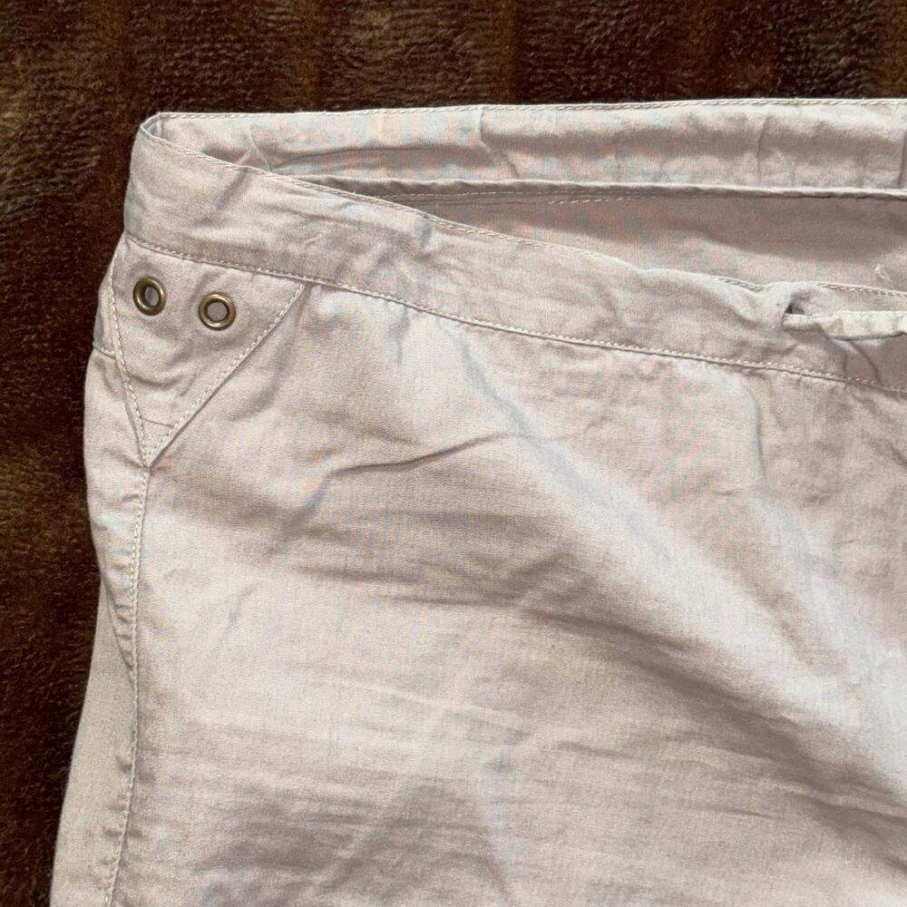 Mossimo‎ M Taupe 100% Cotton Lightweight Drawstring Cropped Pants - Picture 7 of 9